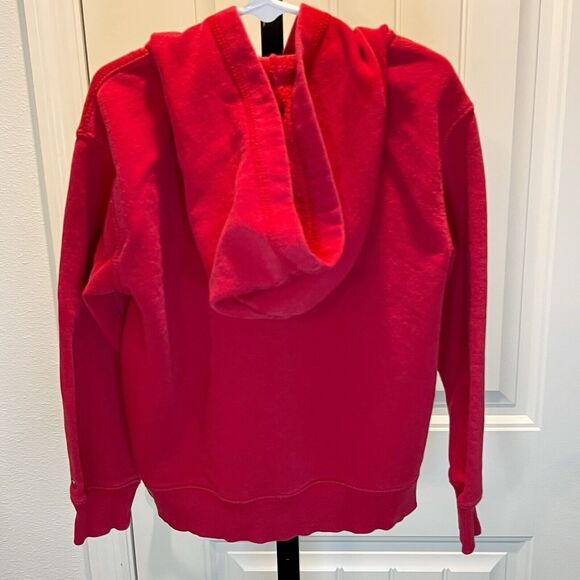 Tommy Hilfiger Red Zip Jacket Youth Size 6 H Logo Long Sleeves Zippered Hoodie - Picture 3 of 11